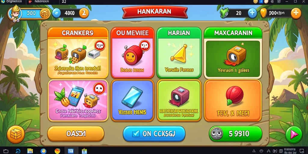 Berbagai jenis permainan yang tersedia untuk dimainkan.