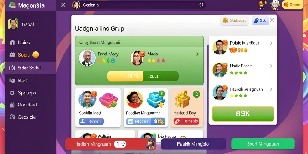 Fitur komunitas yang mendukung interaksi antar pemain.