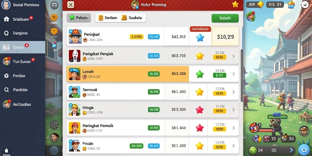 Berbagai pilihan permainan togel yang tersedia.